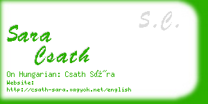 sara csath business card